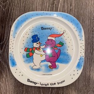 Vintage Barney kids plate